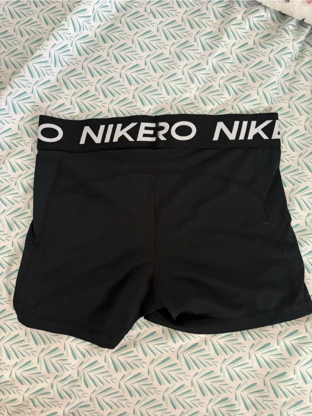 Nike Black Womens’ Pro Compression Leggings with White Swoosh